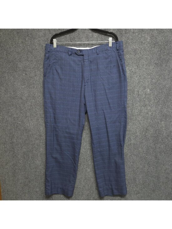 Brioni Other - Brioni Dress Pants Mens 36x28 Blue Windowpane Check Distressed